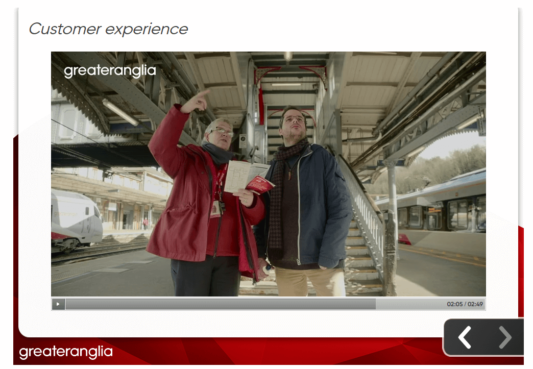 Greater Anglia Railways E-Learning Course Screenshot